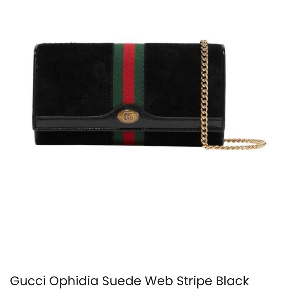 Gucci Black Suede Wallet /Clutch Bag